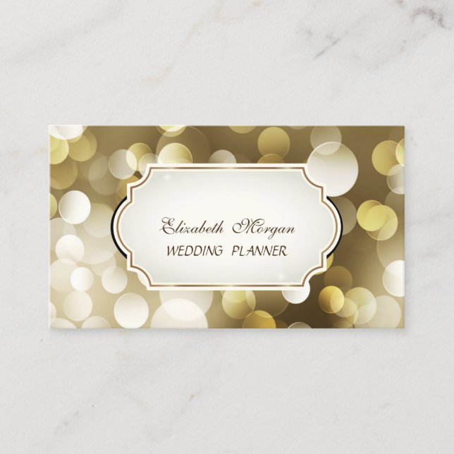Modern Glamourous Professional Bokeh Business Card (Front)