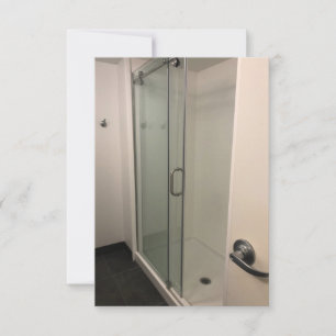 Modern Glass Shower Stall Thank You Card