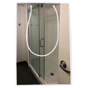 Modern Glass Shower Stall Thank You Card Medium Gift Bag