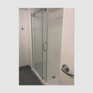 Modern Glass Shower Stall Thank You Card Tissue Paper