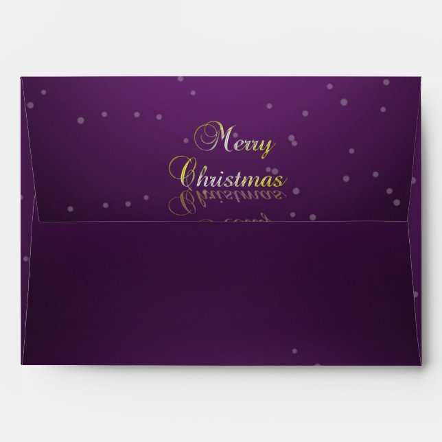 Modern Gleamy Christmas Tree Envelopes (Back (Top Flap))