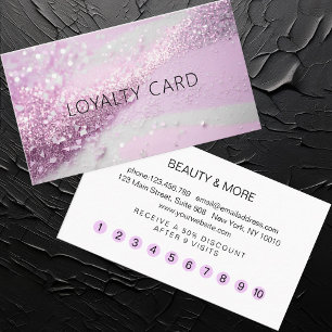 Modern, glitter 10 card loyalty