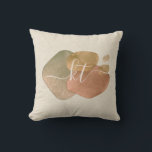 Modern Glitter Abstract Shapes Script Monogram  Cushion<br><div class="desc">Design features abstract shapes in rose gold,  terra cotta,  and blush with a dash of faux glitter,  and a whimsical script  Easily customise with monogram initials of choice.  Excellent gift idea for yourself and others.</div>