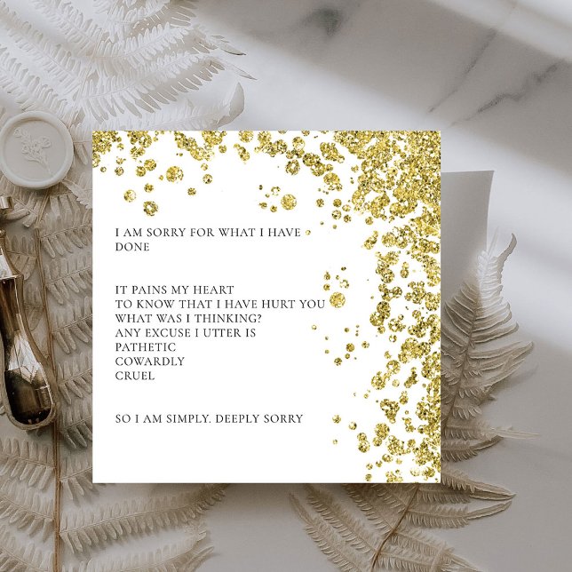 Modern Glitter and Diamonds I’m sorry apology Card (Creator Uploaded)