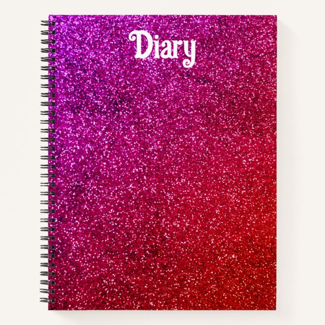 modern glitter background notebook (Front)