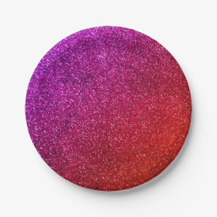 modern glitter background paper plate