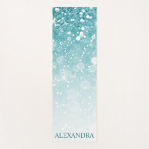 Modern Glitter Bokeh Personalised  Yoga Mat