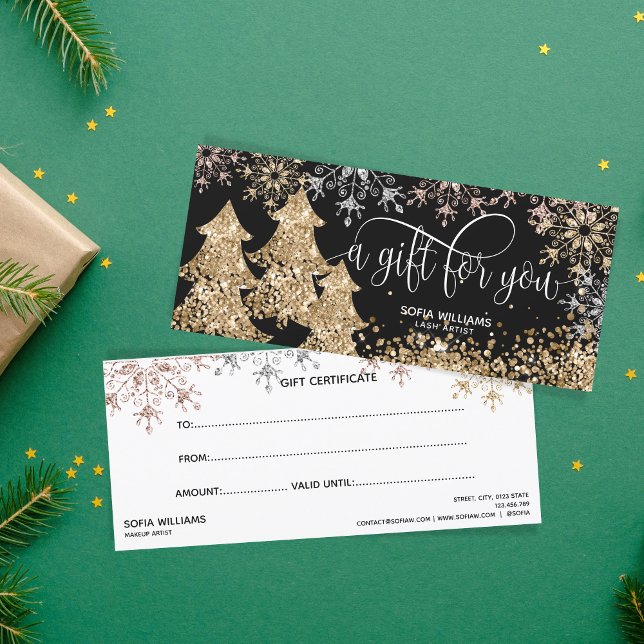 Modern Glitter Christmas Tree Snowflakes (Creator Uploaded)