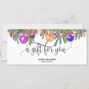 Modern Glitter Christmas Wreath Gift Certificate