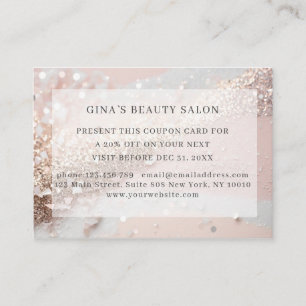 Modern, glitter discount card