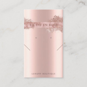 Modern Glitter earring necklace display card