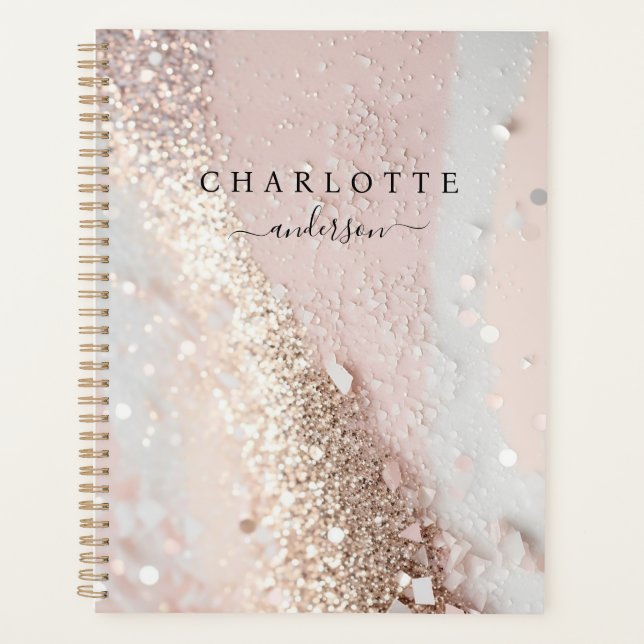 Modern, glitter, elegant  planner (Front)