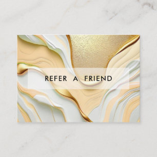 Modern Glitter Gold Marble Salon Discount Card