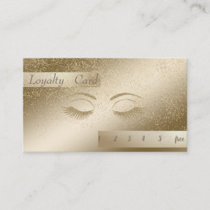 Modern Glitter Lashes,Confetti Loyalty Card