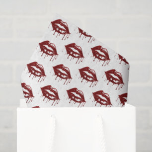 Modern Glitter Lips Valentine Pattern Tissue Paper