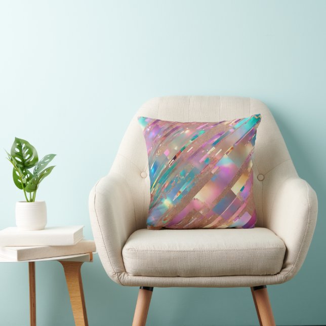 Modern Glitter Opal Holographic Collection Cushion (Chair)