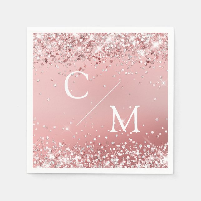 Modern, Glitter Paper Napkin (Front)