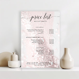 Modern,  glitter price list Poster