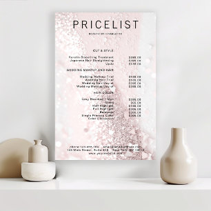 Modern,  glitter price list Poster