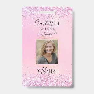 Modern Glitter Purple (Imitate)  Badge ID Badge