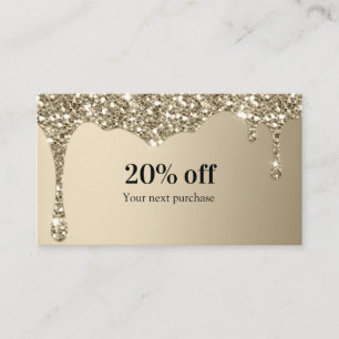 Modern Glitter Salon Discount Card