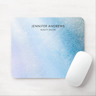 Modern Glitter Salon Light-Blue Mouse Pad