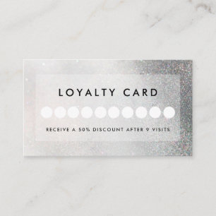 Modern Glitter Salon Loyalty Business Card