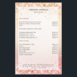 Modern  Glitter Salon Price List Flyer<br><div class="desc">Modern,   glitter,  salon,  price list flyer. Edit your product in a few minutes by adding your data. You can change the font/colour/position by "further personalisation".</div>