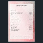 Modern  Glitter Salon Price List Flyer<br><div class="desc">Modern,   glitter,  salon,  price list flyer. Edit your product in a few minutes by adding your data. You can change the font/colour/position by "further personalisation".</div>