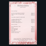 Modern  Glitter Salon Price List Flyer<br><div class="desc">Modern,   glitter,  salon,  price list flyer. Edit your product in a few minutes by adding your data. You can change the font/colour/position by "further personalisation".</div>