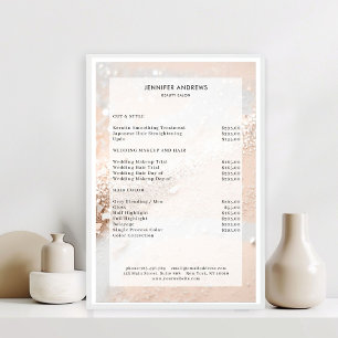 Modern  Glitter Salon Price List Poster