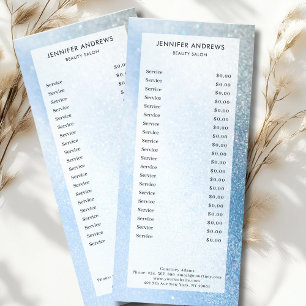 Modern, glitter, salon, pricelist rack card