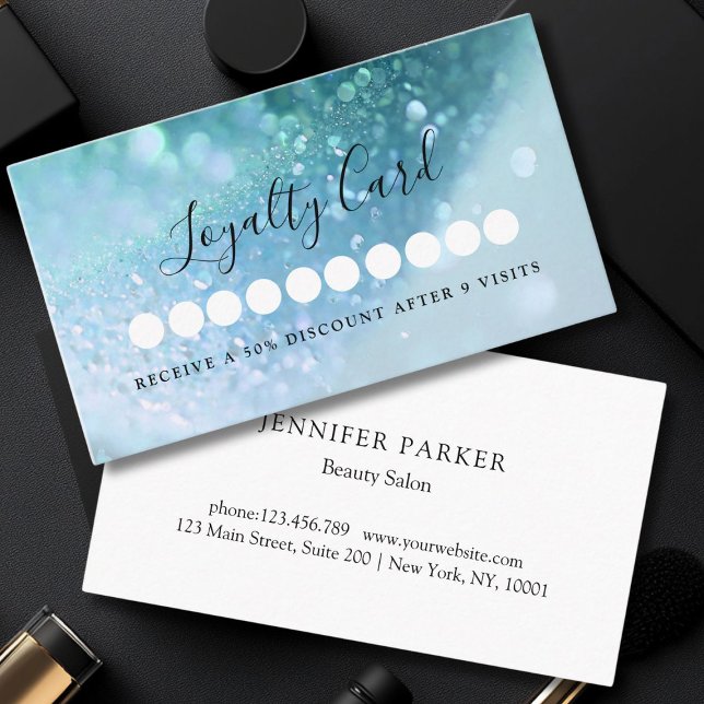 Modern Glitter Salon & Spa Loyalty Card (Modern Glitter Salon & Spa Loyalty Card)