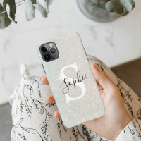 Modern Glitter Spark  | Personal Initial Girly  iP