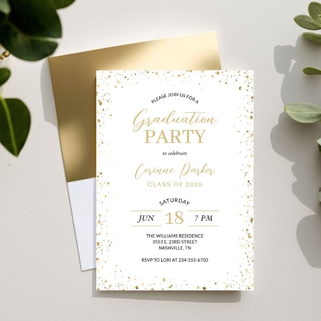 Modern Glitz Graduation Party Invitation (Creator Uploaded)