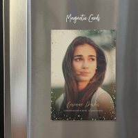 Modern Glitz Graduation Photo Announcement Magnets
