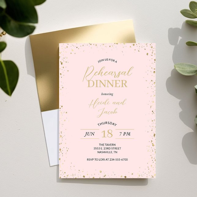 Modern Glitz Rehearsal Dinner Invitation (Creator Uploaded)