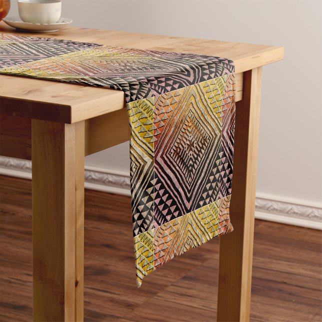Modern Global Geometry – Expressive Pattern  Short Table Runner (Creator Uploaded)