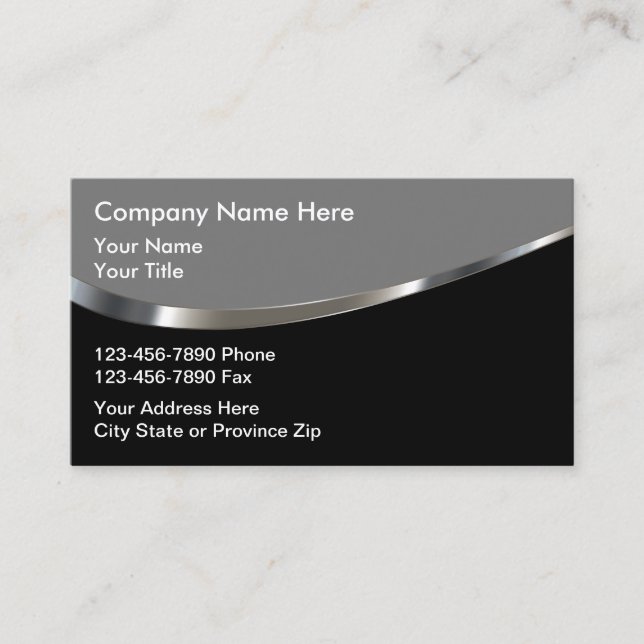 Modern Glossy Accountant Business Cards (Front)