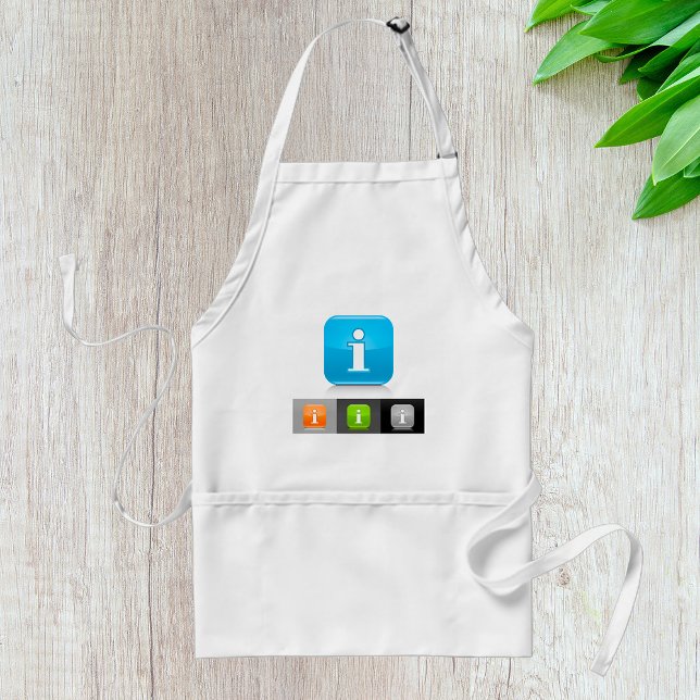 Modern Glossy Information Symbols Standard Apron (Creator Uploaded)