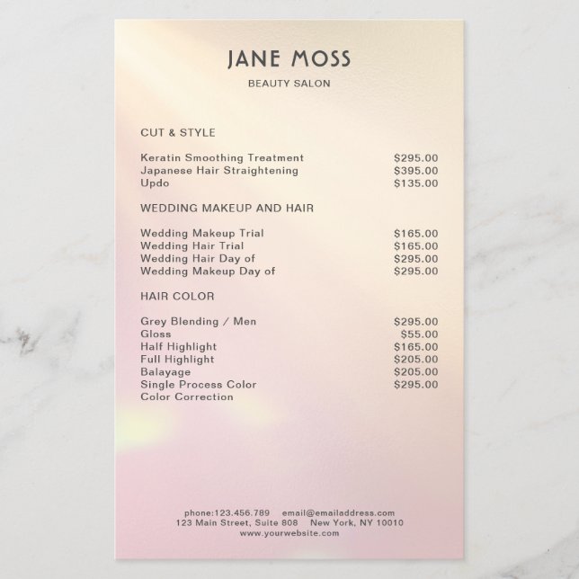 Modern Glow Salon   Flyer (Front)