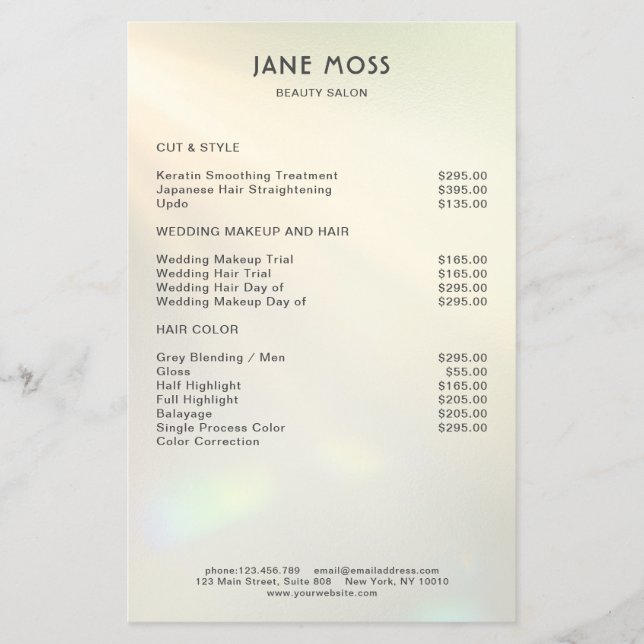 Modern Glow Salon   Flyer (Front)