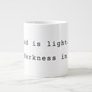 Modern "God is Light" Jumbo Coffee Mug