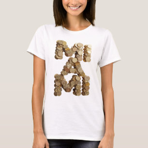 Modern Gold ABSTRACT ART Design T-Shirt