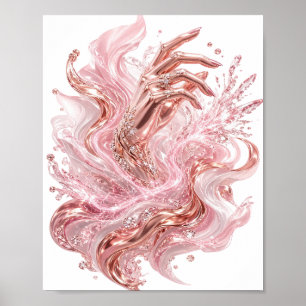 Modern Gold ABSTRACT ART Graphic Design Poster