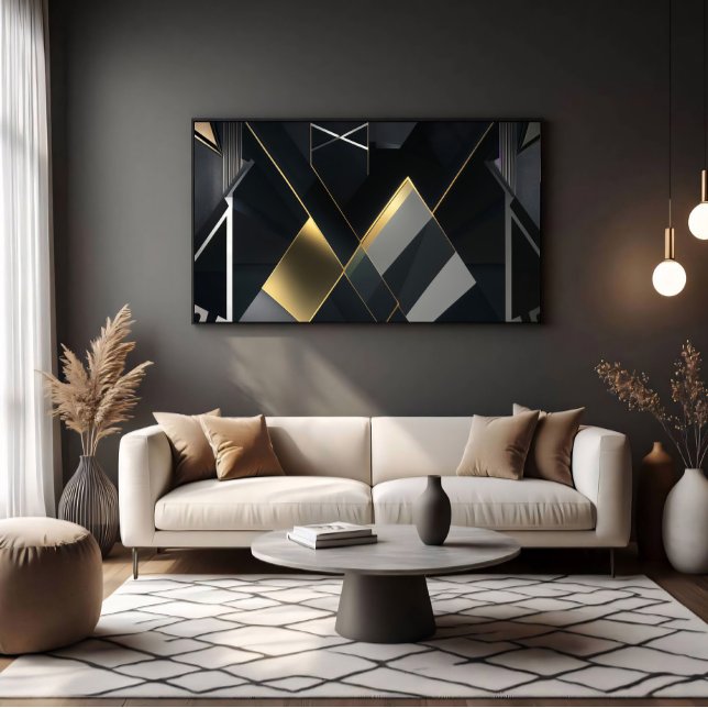 Modern Gold and Black Abstract Poster (Creator Uploaded)