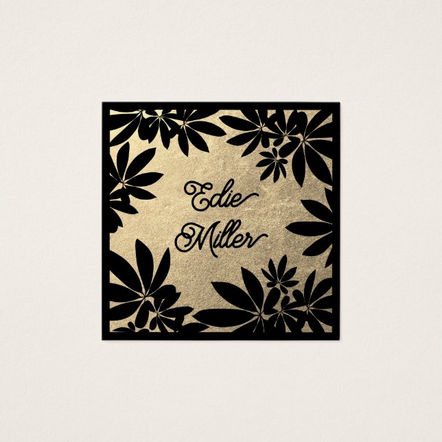 Modern Gold and Black Floral Script Font  (Front)