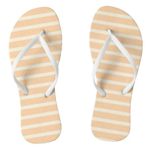 Modern Gold and Cream Striped Thongs