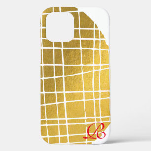 Modern Gold and Monogram Case-Mate iPhone Case