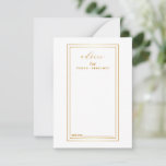 Modern Gold and White Wedding  Advice Card<br><div class="desc">This is Blank Elegant Gold and White Wedding Advice and Wishes Business Card. This card featuring is gold rectangle double border. It is perfect as wedding place cards,  business cards and more. Click on the customise it button to personalise the design.</div>